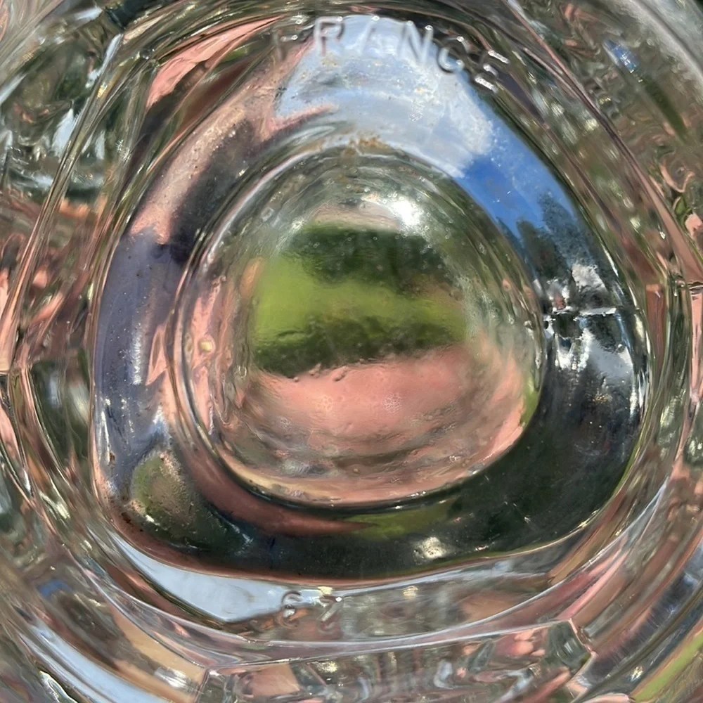 CRYSTAL glass vase, vintage, marked France, beautiful!